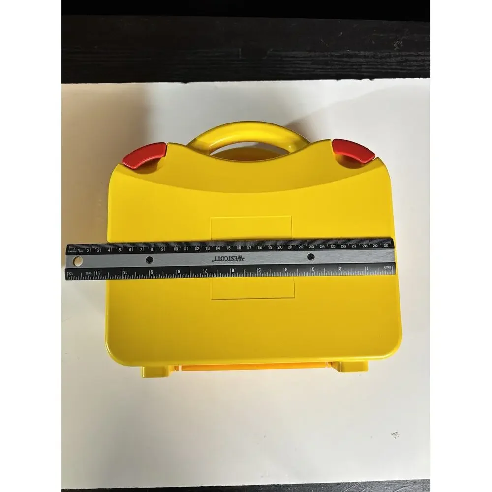 LEGO Set of 2 Storage Carrying Cases Yellow & Orange Adjustable Dividers VG Cond